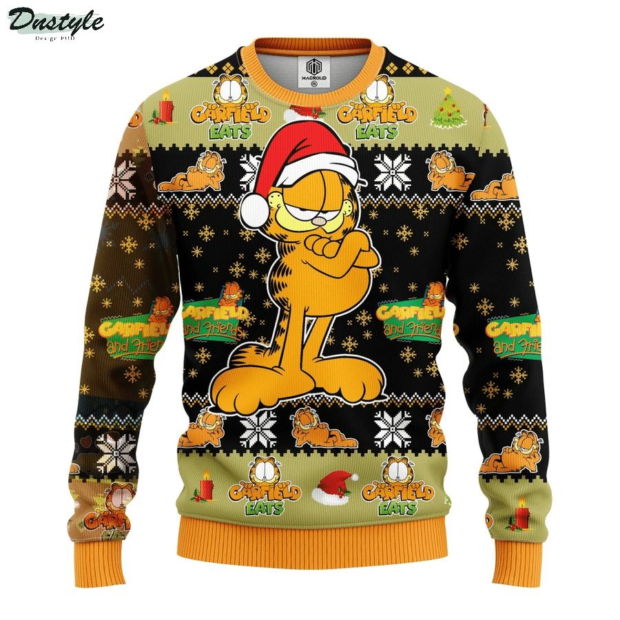 Garfield Eats Ugly Christmas Sweater