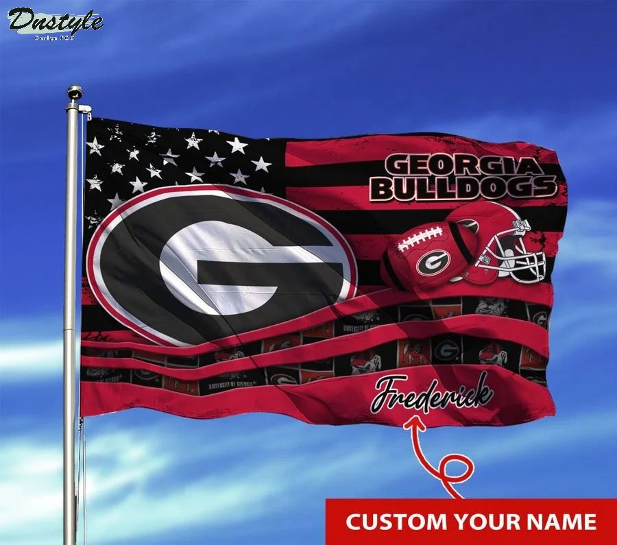 Georgia bulldogs NCAA custom name flag