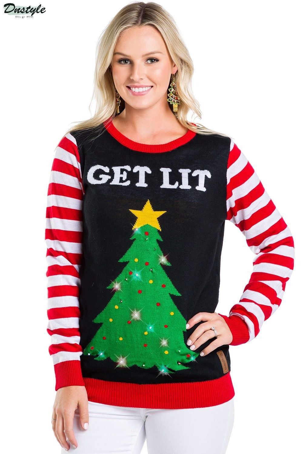 Get Lit Light Up Ugly Christmas Sweater 1