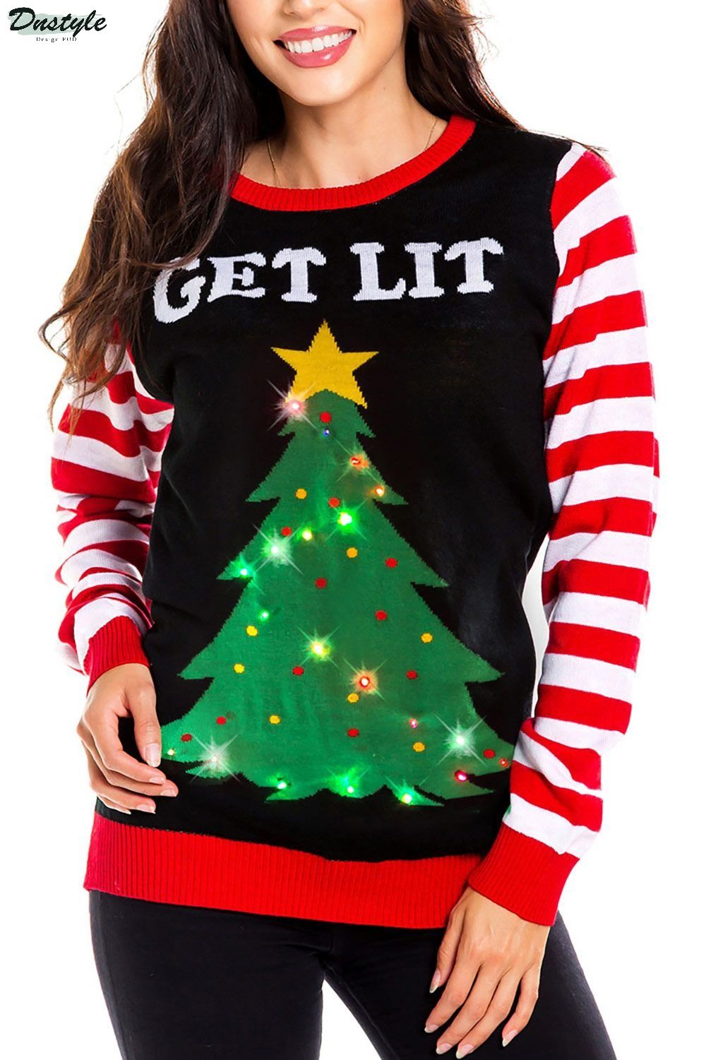 Get Lit Light Up Ugly Christmas Sweater