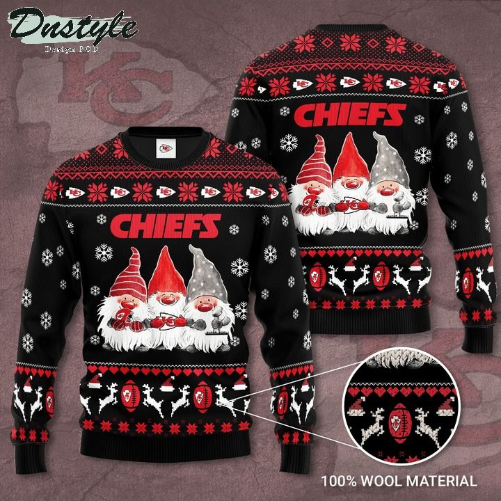 Gnomes kansas city chiefs ugly christmas sweater