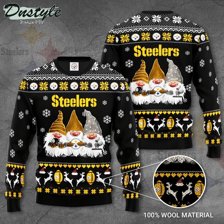 Gnomes pittsburgh steelers ugly christmas sweater