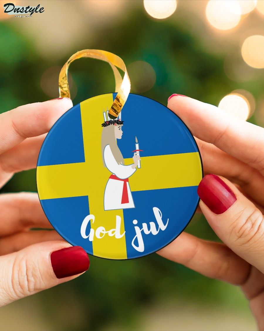 God jul swedish traditional circle ornament 3