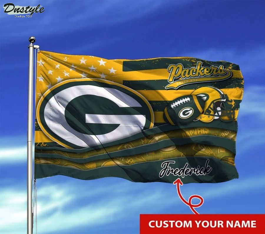 Green bay packers NFL custom name flag 1