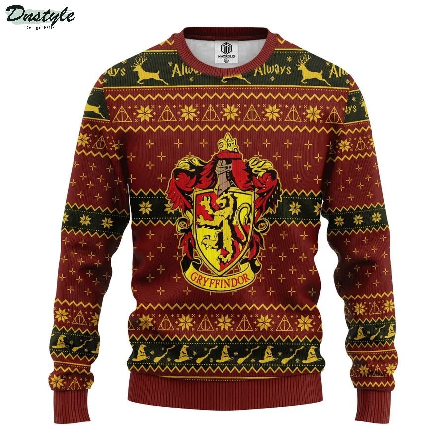 Gryffindor crest ugly christmas sweater