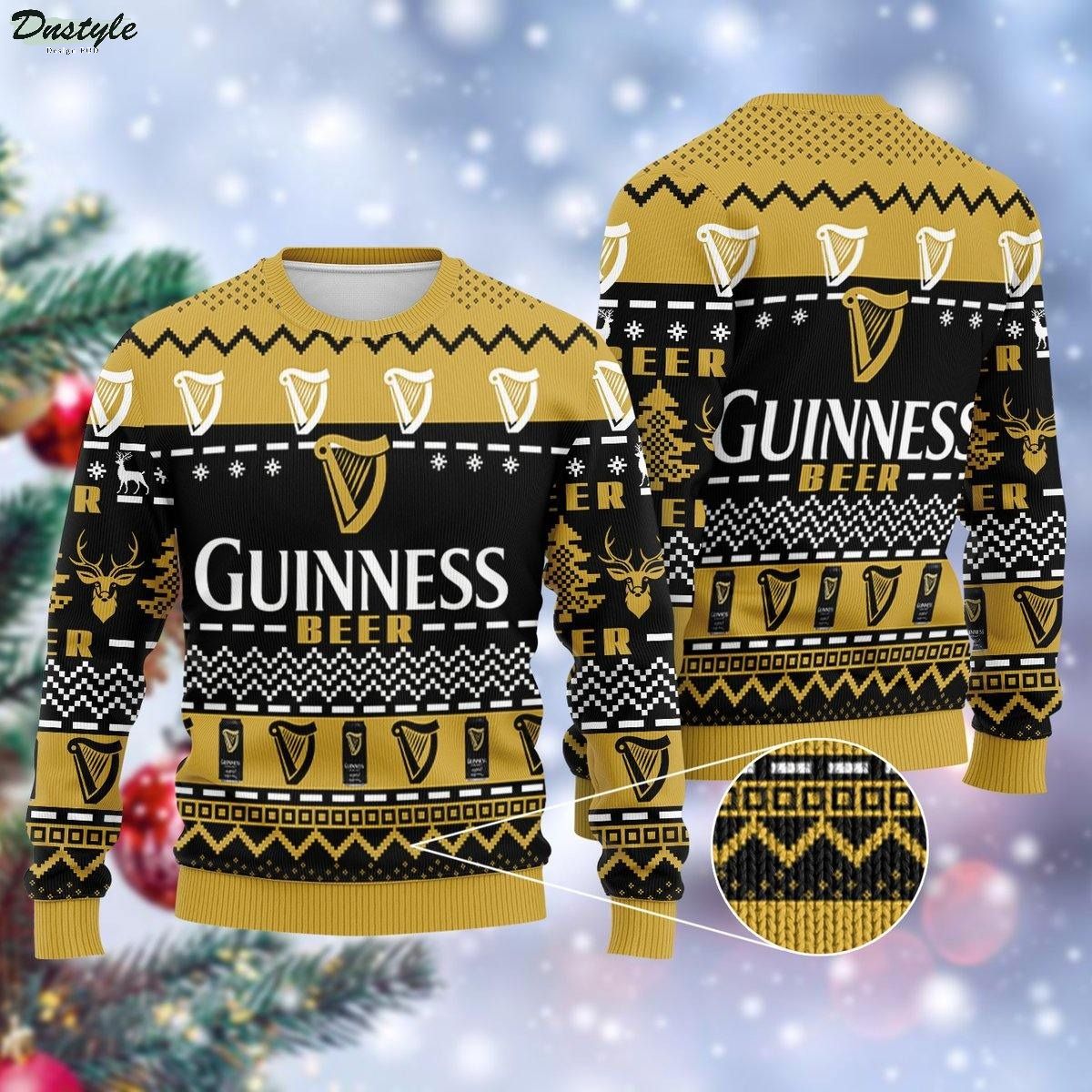 Guiness beer ugly christmas sweater 1