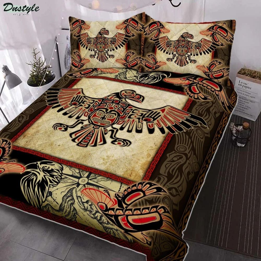 Haida Eagle native quilt bedding set 2