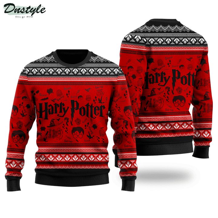 Harry potter 3d all over printed wool ugly sweater