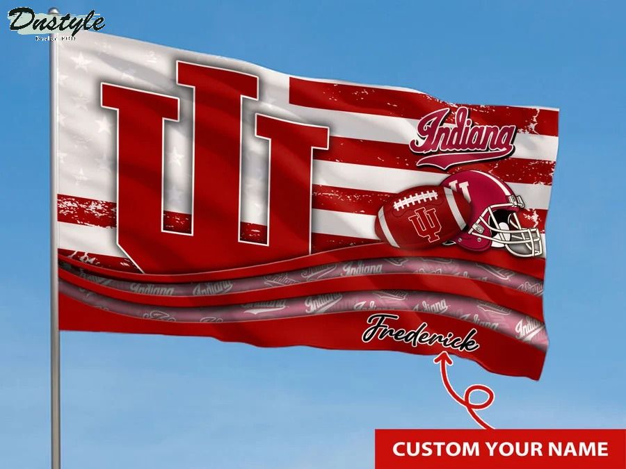Indiana hoosiers NCAA custom name flag 1