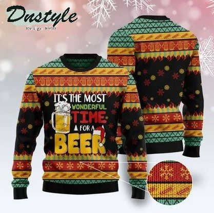 It's The Most Wonderful Time For A Beer Christmas Ugly Sweater 1