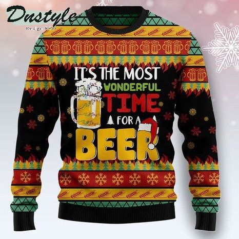 It's The Most Wonderful Time For A Beer Christmas Ugly Sweater