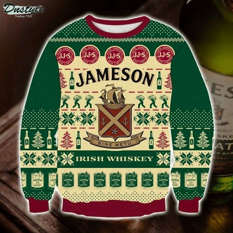 Jameson Irish Whiskey Sine Metu ugly christmas sweater