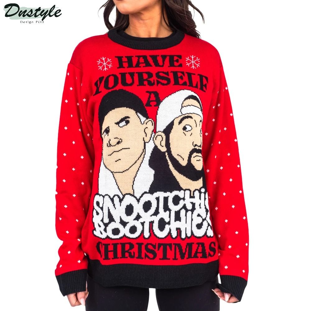 Jay and Silent Bob have yourself a snootchie bootchies christmas ugly sweater 1