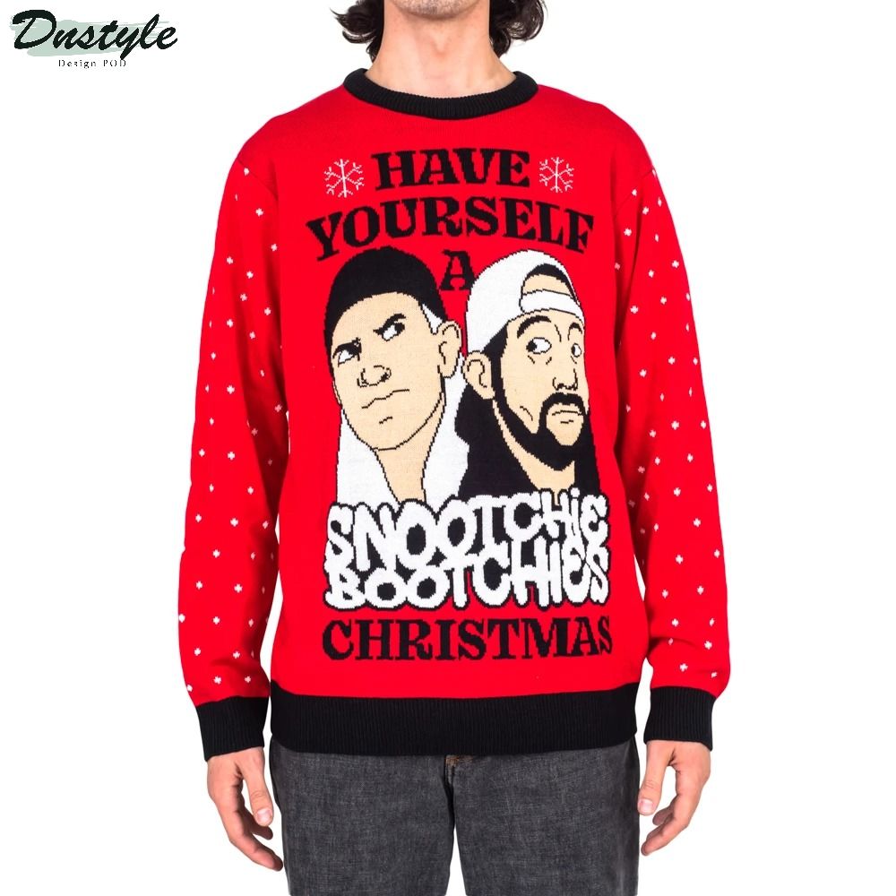 Jay and Silent Bob have yourself a snootchie bootchies christmas ugly sweater