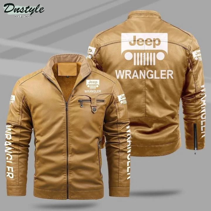 Jeep wrangler fleece leather jacket 1