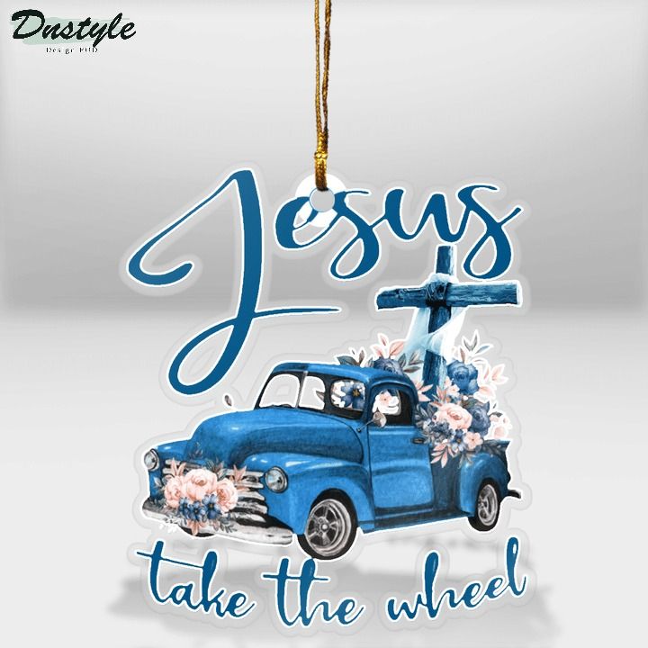 Jesus take the wheel christmas ornament 1