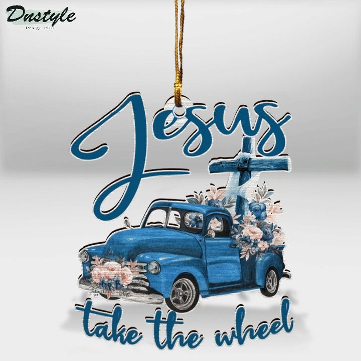 Jesus take the wheel christmas ornament 3