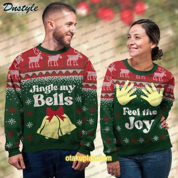 Jingle bells feel the joy couple ugly christmas sweater