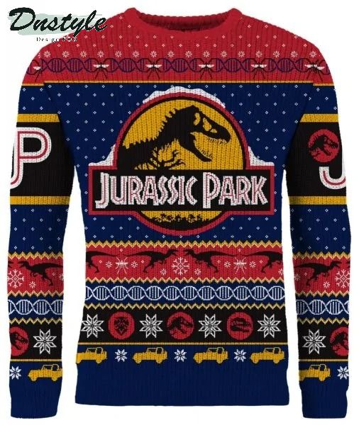 Jurassic park ugly christmas sweater