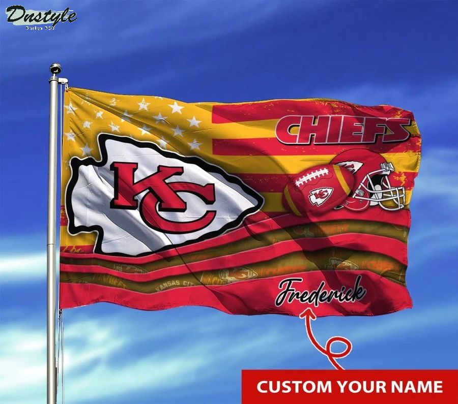 Kansas city chiefs NFL custom name flag