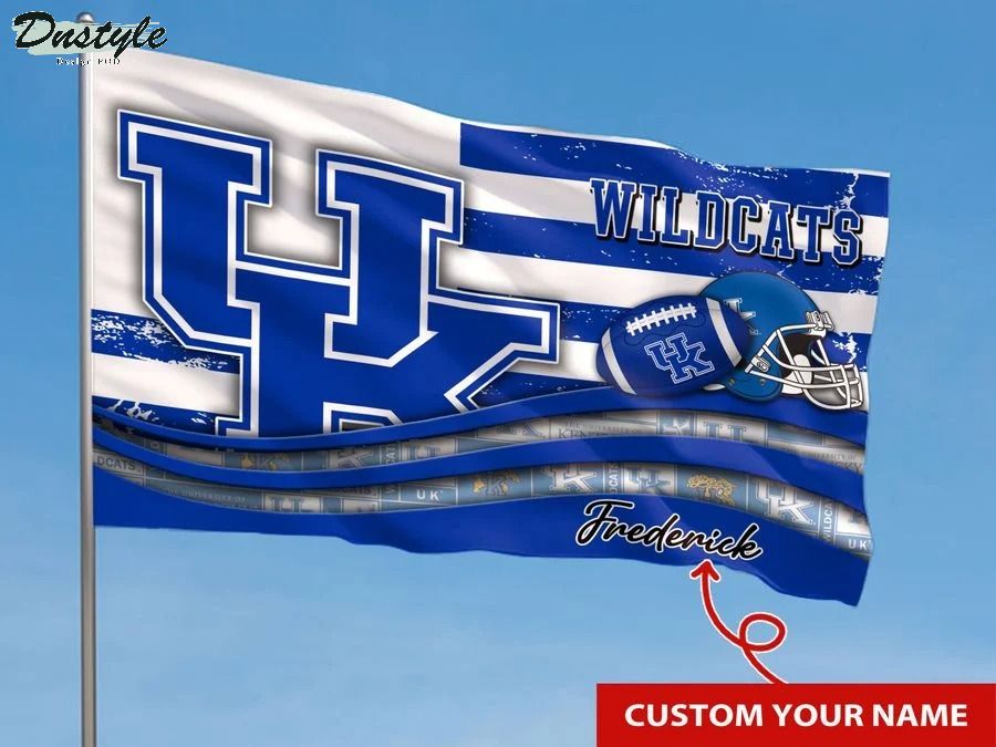 Kentucky wildcats NCAA custom name flag 1