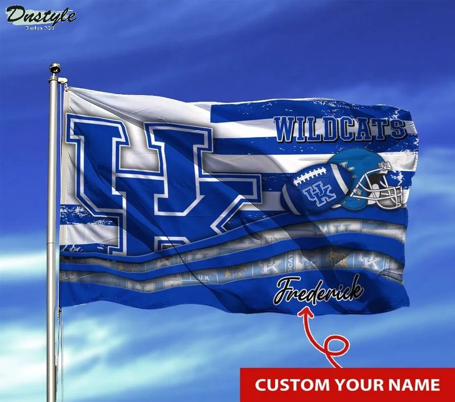 Kentucky wildcats NCAA custom name flag