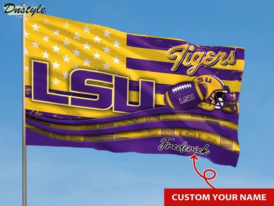 LSU tigers NCAA custom name flag 1