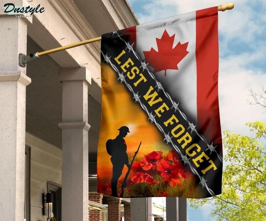 Lest We Forget Canada Remembrance Day Flag 1
