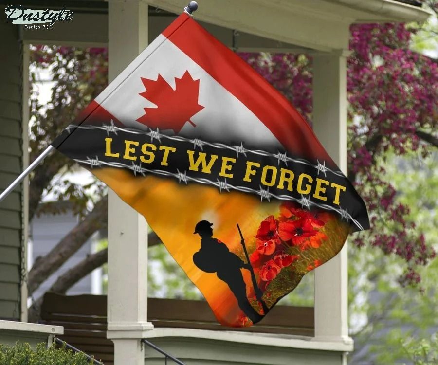 Lest We Forget Canada Remembrance Day Flag
