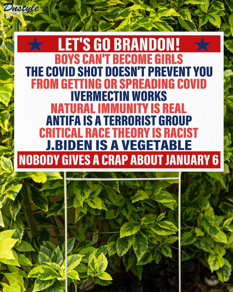 Let’s Go Brandon Boys Can’t Become Girls Yard Sign