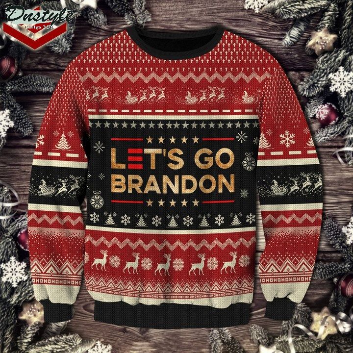 Let's go brandon 3d printed ugly christmas sweater
