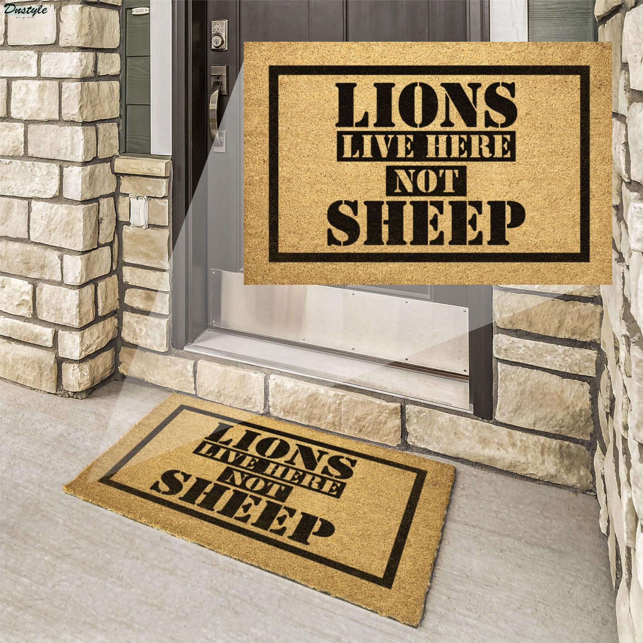 Lion live here not sheep doormat