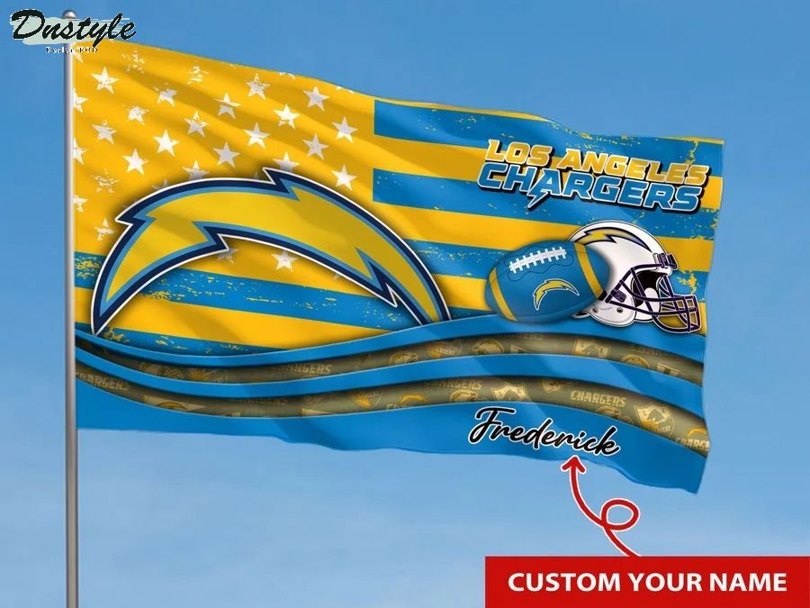 Los angeles chargers NFL custom name flag 1