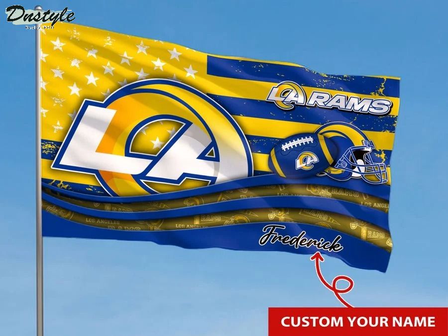 Los angeles rams NFL custom name flag