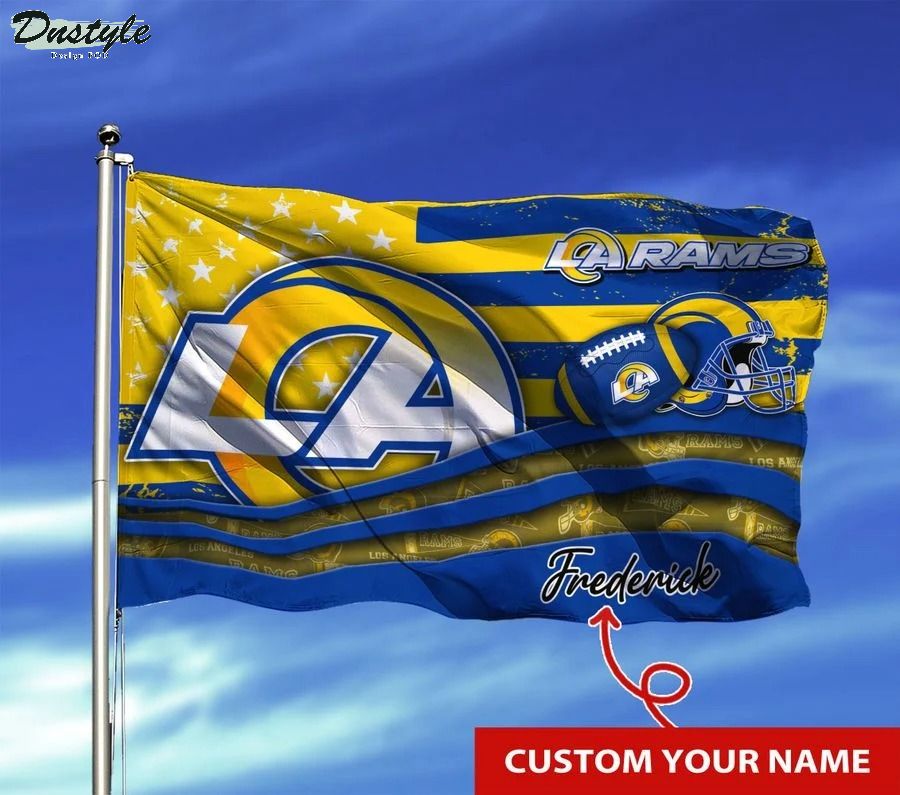 Los angeles rams NFL custom name flag