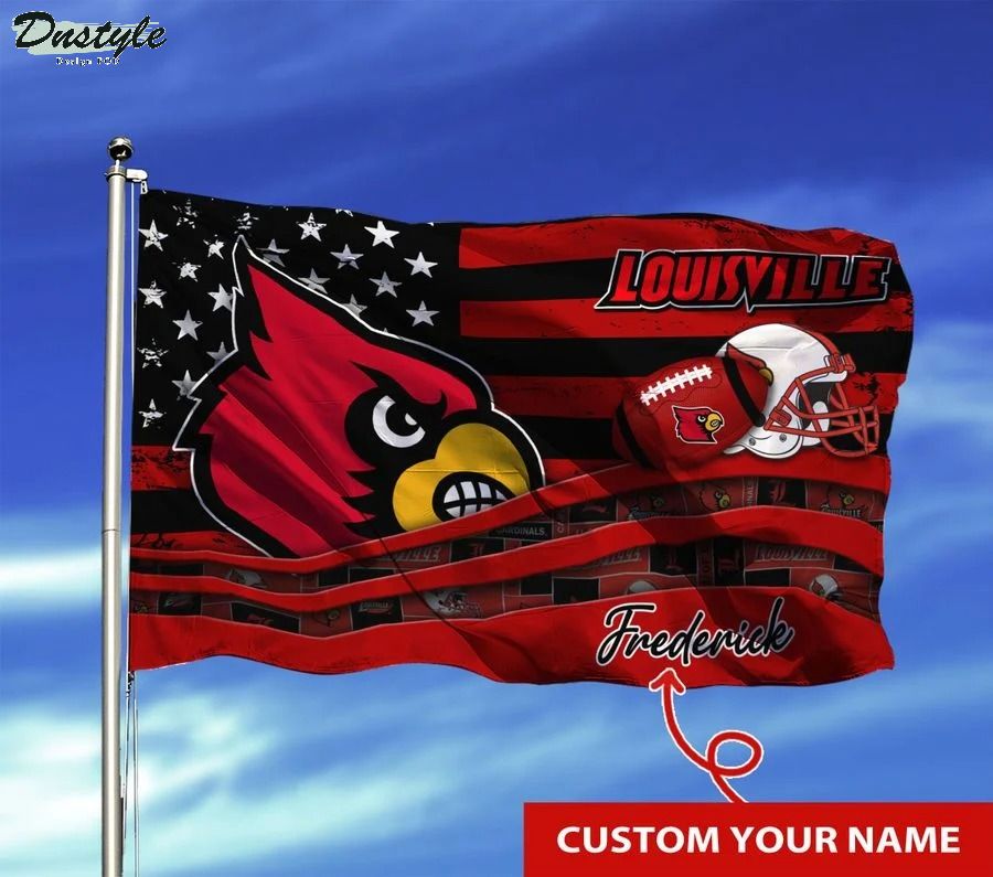 Louisville cardinals NCAA custom name flag