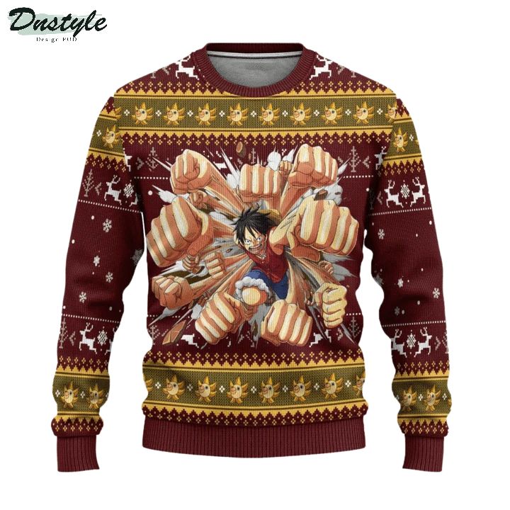 Luffy One Piece Anime Ugly Christmas Sweater 1