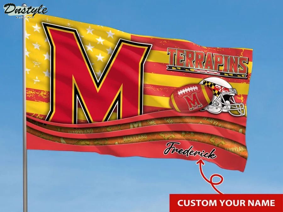 Maryland terrapins NCAA custom name flag