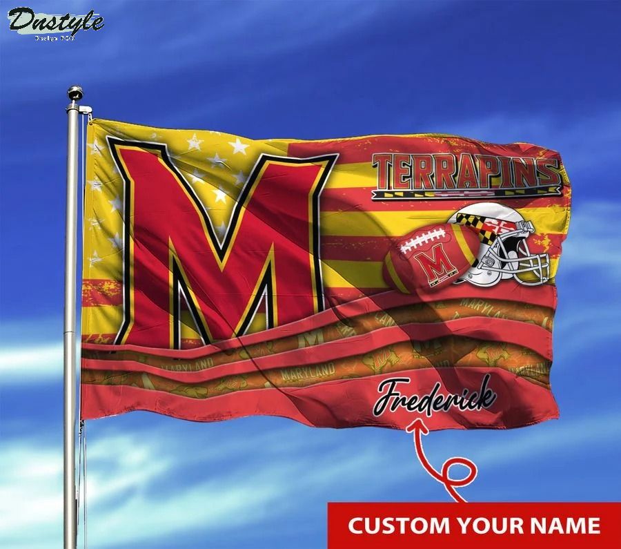 Maryland terrapins NCAA custom name flag