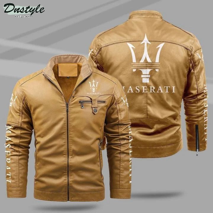 Maserati fleece leather jacket