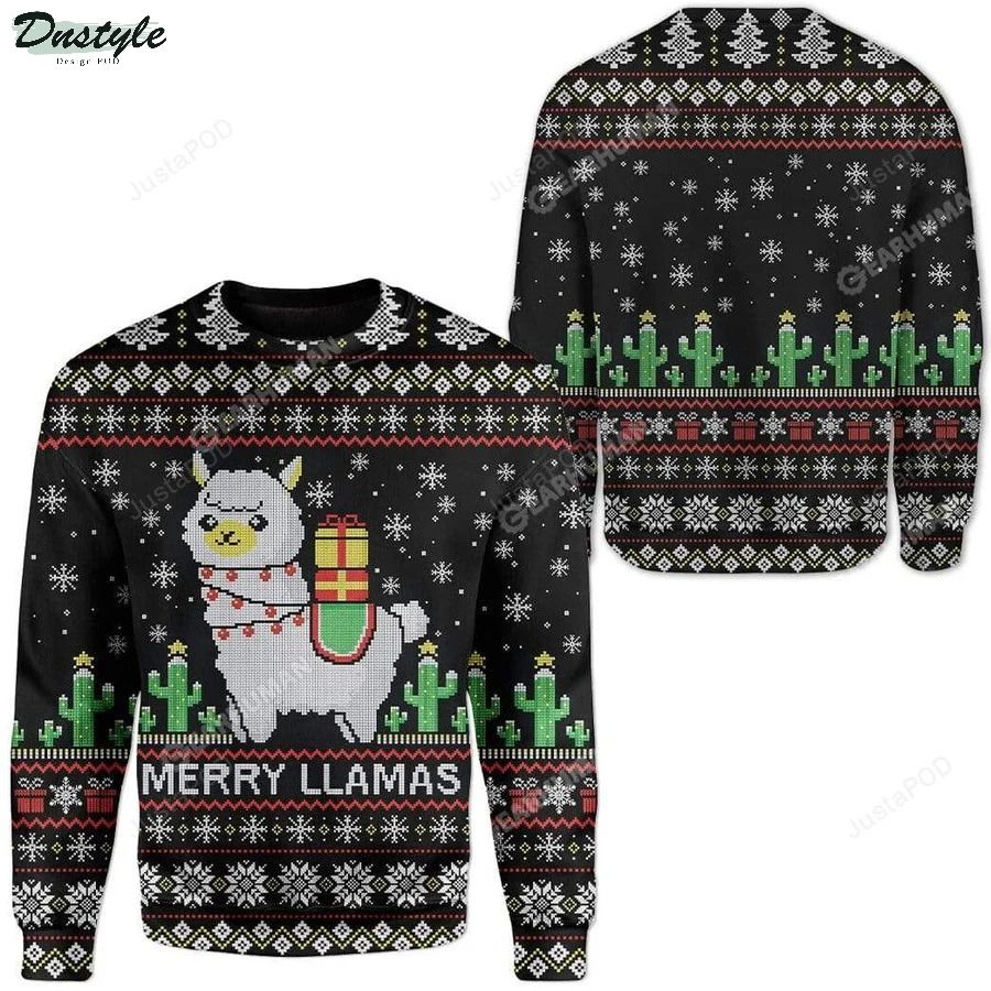 Merry Llamas Christmas Ugly Sweater