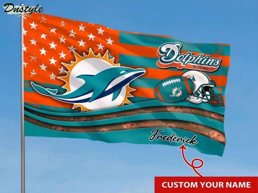 Miami dolphins NFL custom name flag 1