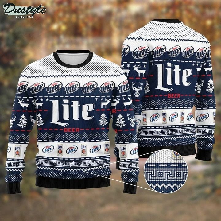 Miller Lite beer ugly christmas sweater