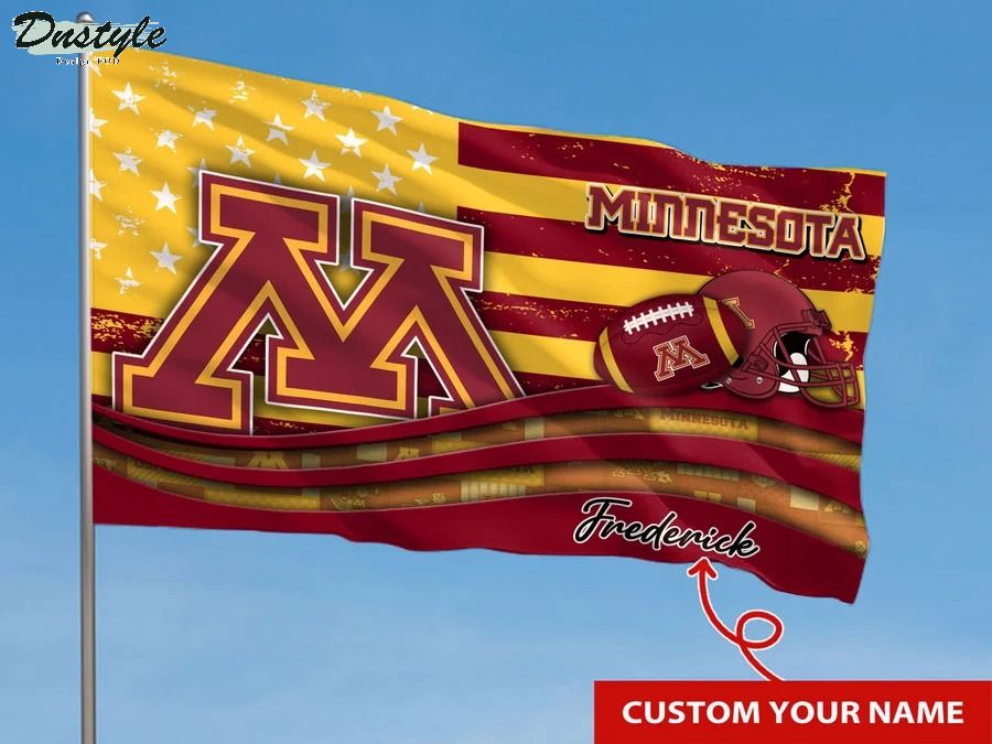 Minnesota golden gophers NCAA custom name flag 1
