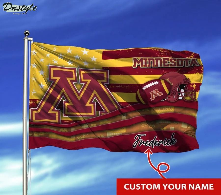 Minnesota golden gophers NCAA custom name flag