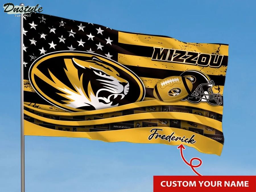 Missouri tigers NCAA custom name flag