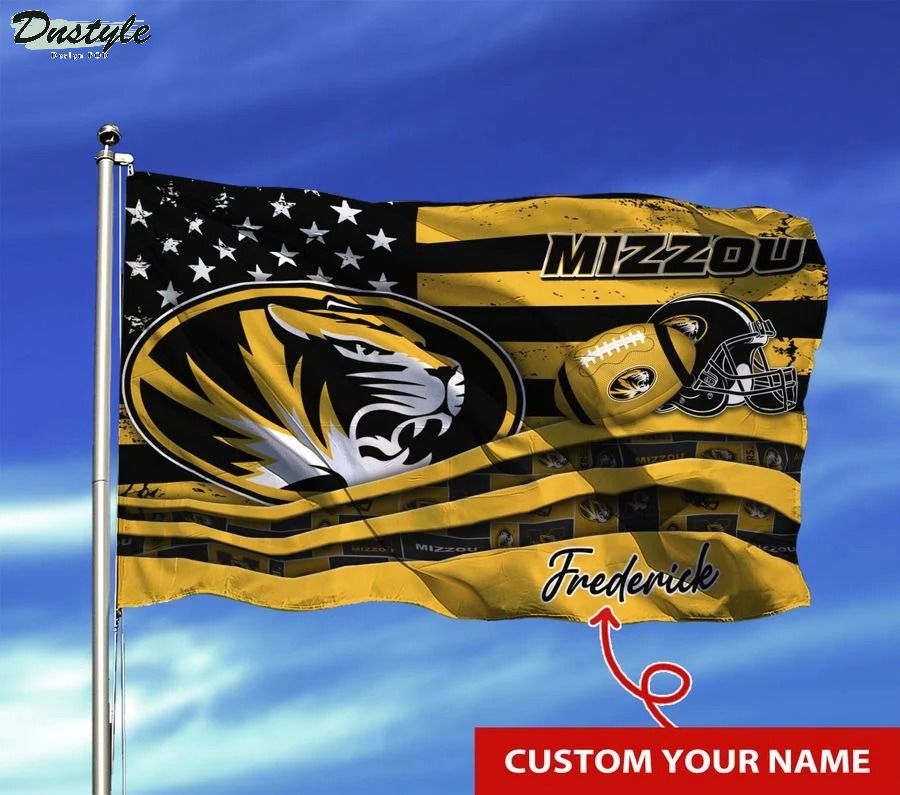 Missouri tigers NCAA custom name flag