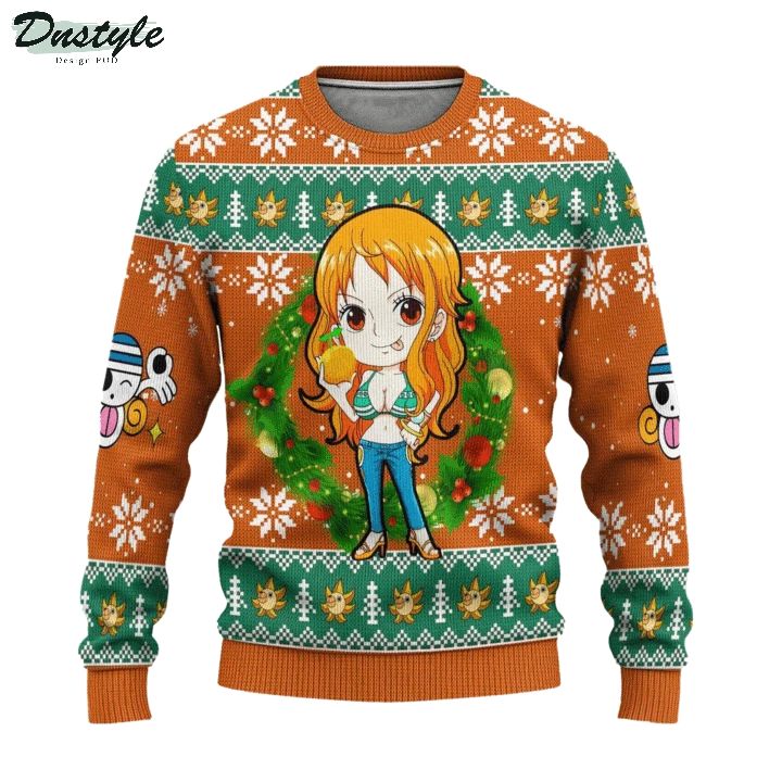 Nami One Piece Anime Ugly Christmas Sweater 2