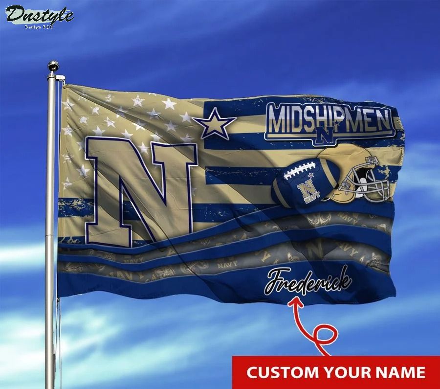 Navy midshipmen NCAA custom name flag