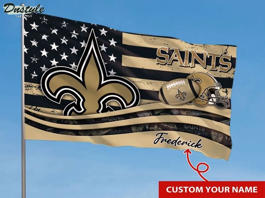 New orleans saints NFL custom name flag 1